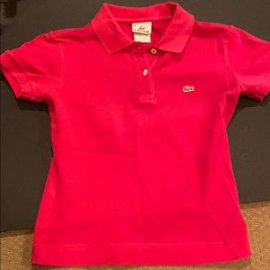 Hot pink Lacoste polo